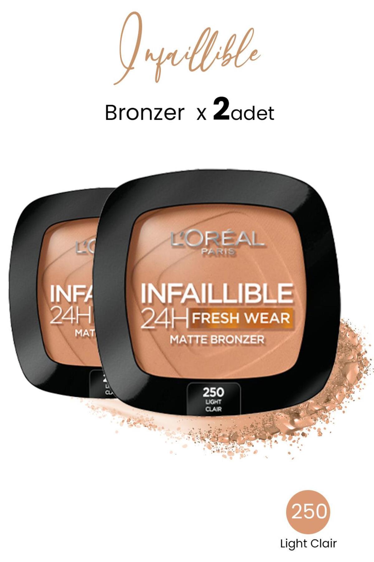 Infaillible 24h Fresh Wear Matte Bronzer 250 Light Clair X 2 Adet