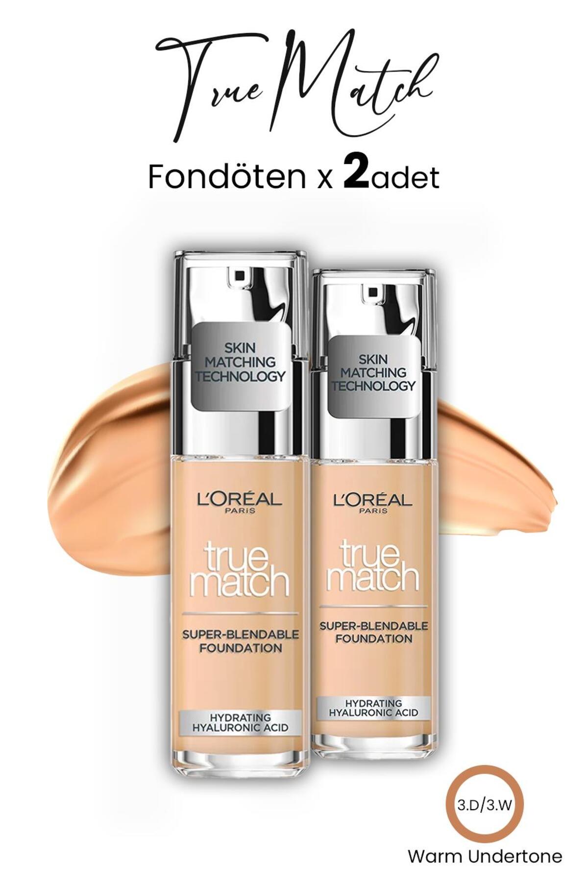 True Match Fondöten Warm Undertone 3.d/3.w X 2 Adet