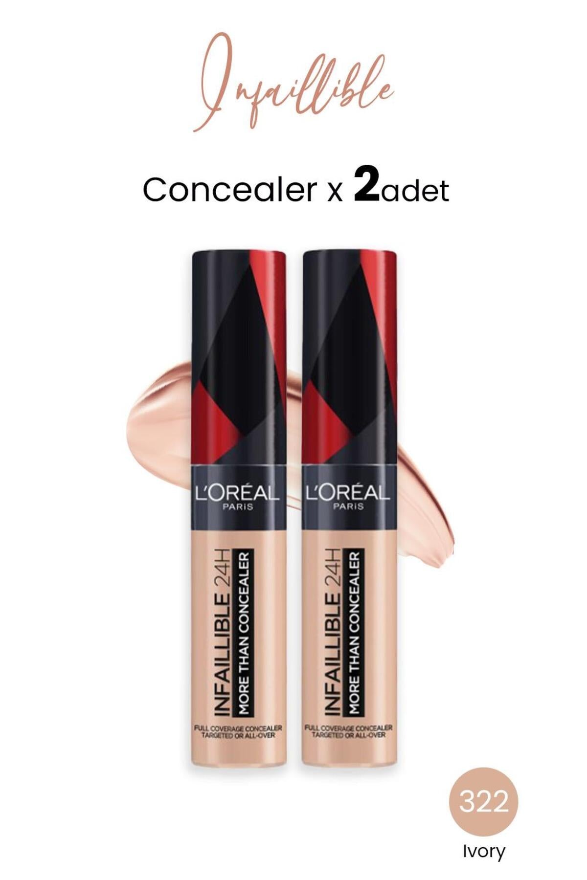 Infaillible 24h More Than Concealer 322 Ivory X 2 Adet