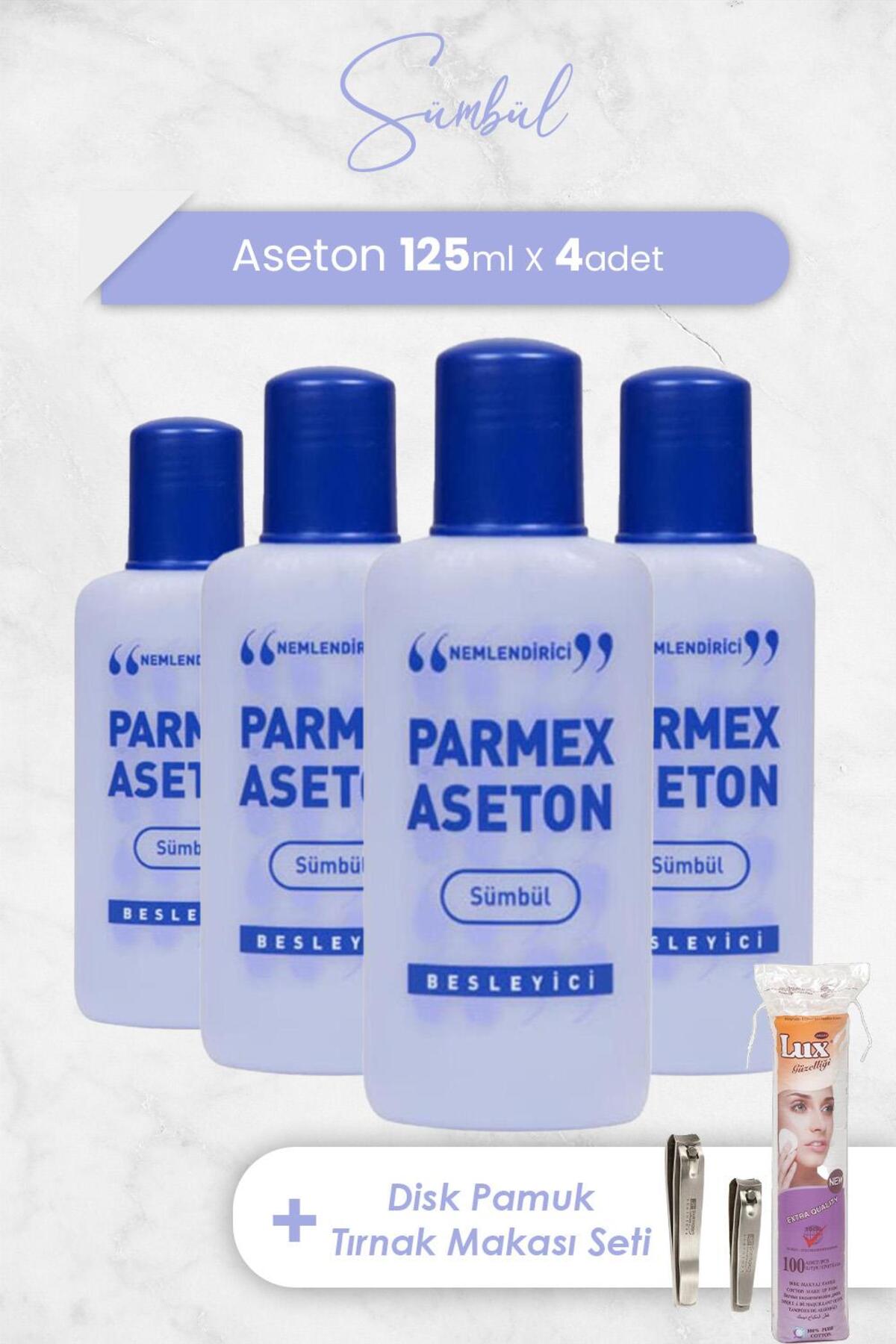 Aseton Sümbül Mor 125 ml, Disk Makyaj Pamuğu 100'lü, Tırnak Makası Seti