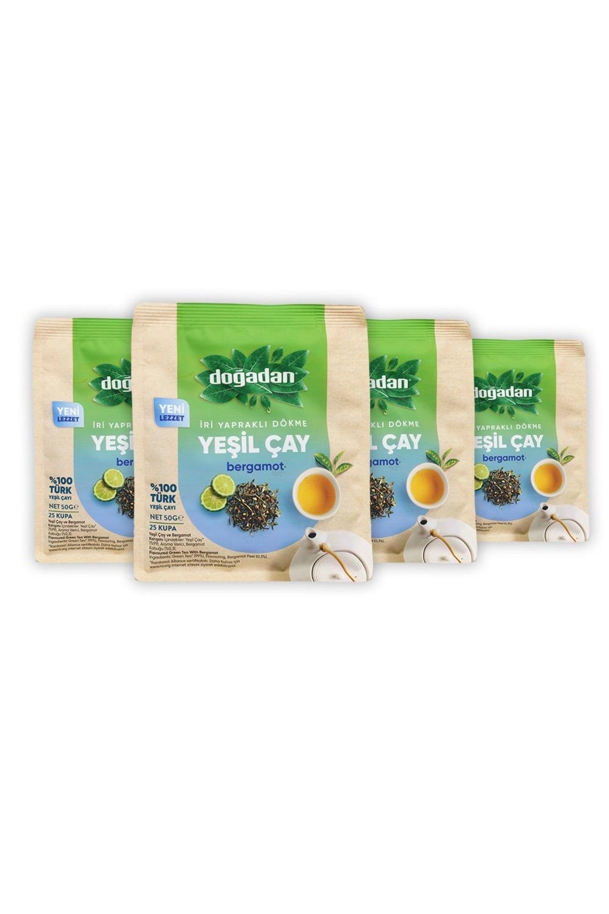 Dökme Yeşil Çay Bergamot 50 Gr X 4 Adet
