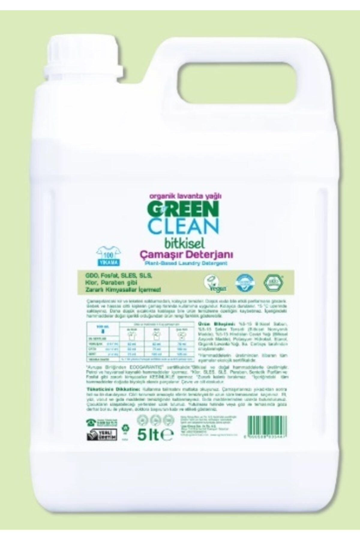 Bitkisel Çamaşır Deterjanı Organik Lavanta Yağlı (5000 Ml) Depo-e