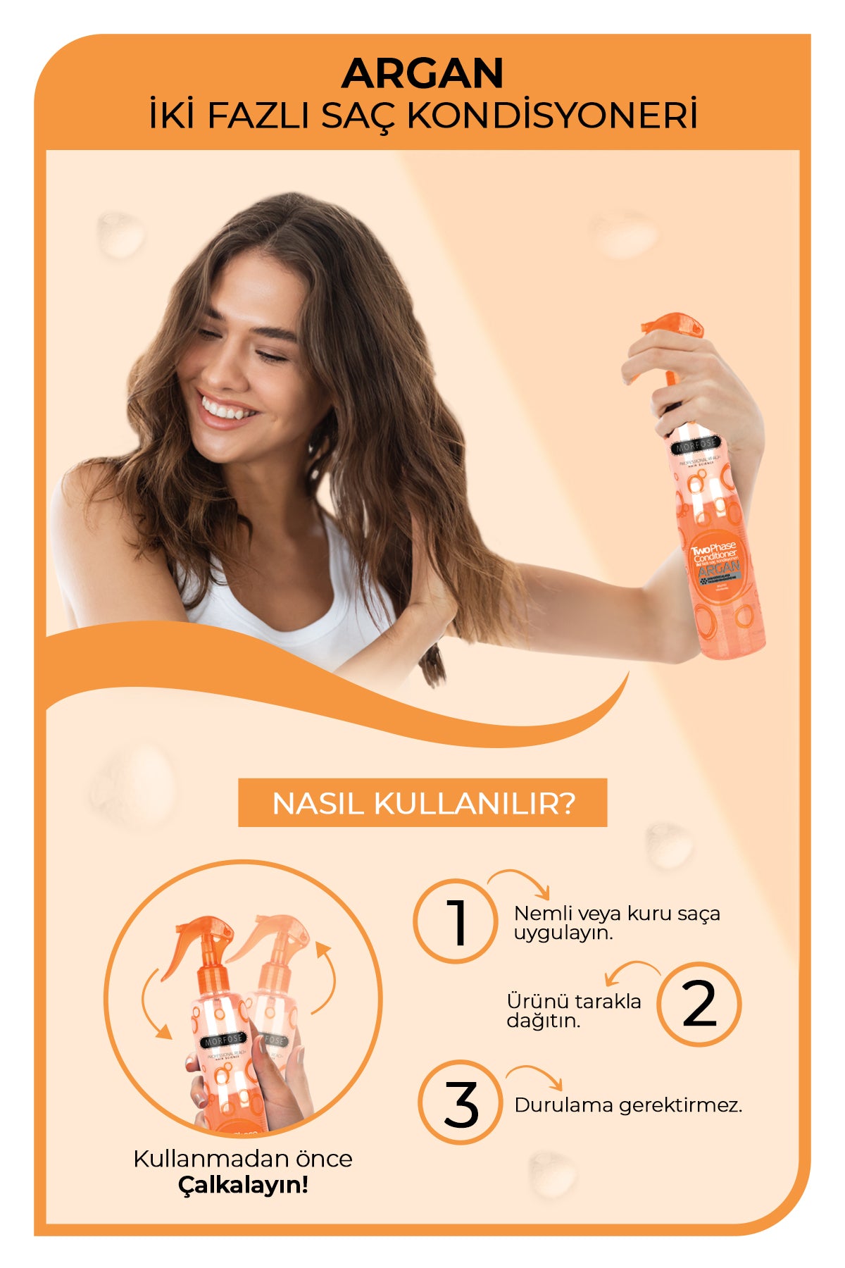 Argan Içerikli Fön Suyu Turuncu 400 ml