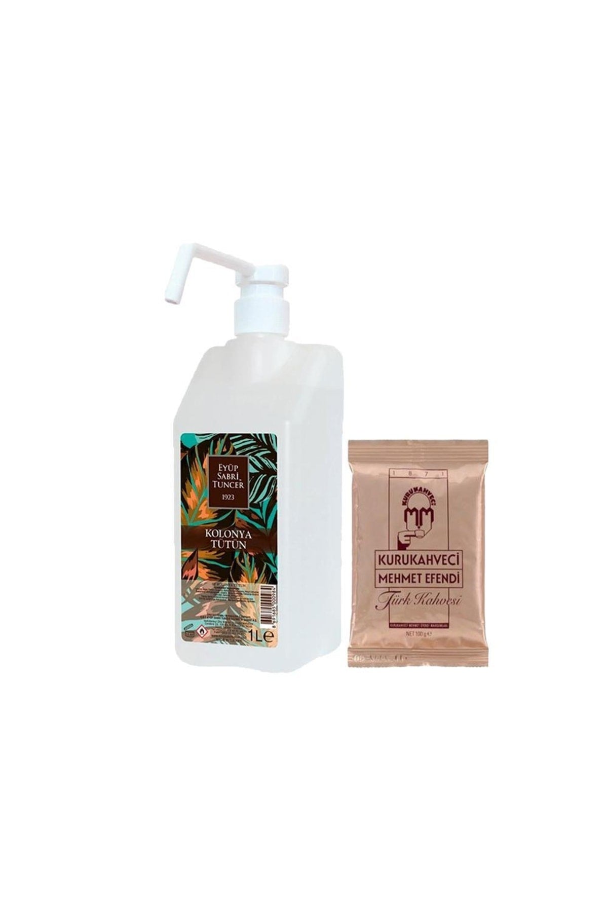 Tütün Kolonyası Yedek Şişe 1 Litre +mehmet Efendi Türk Kahvesi 100 Gr