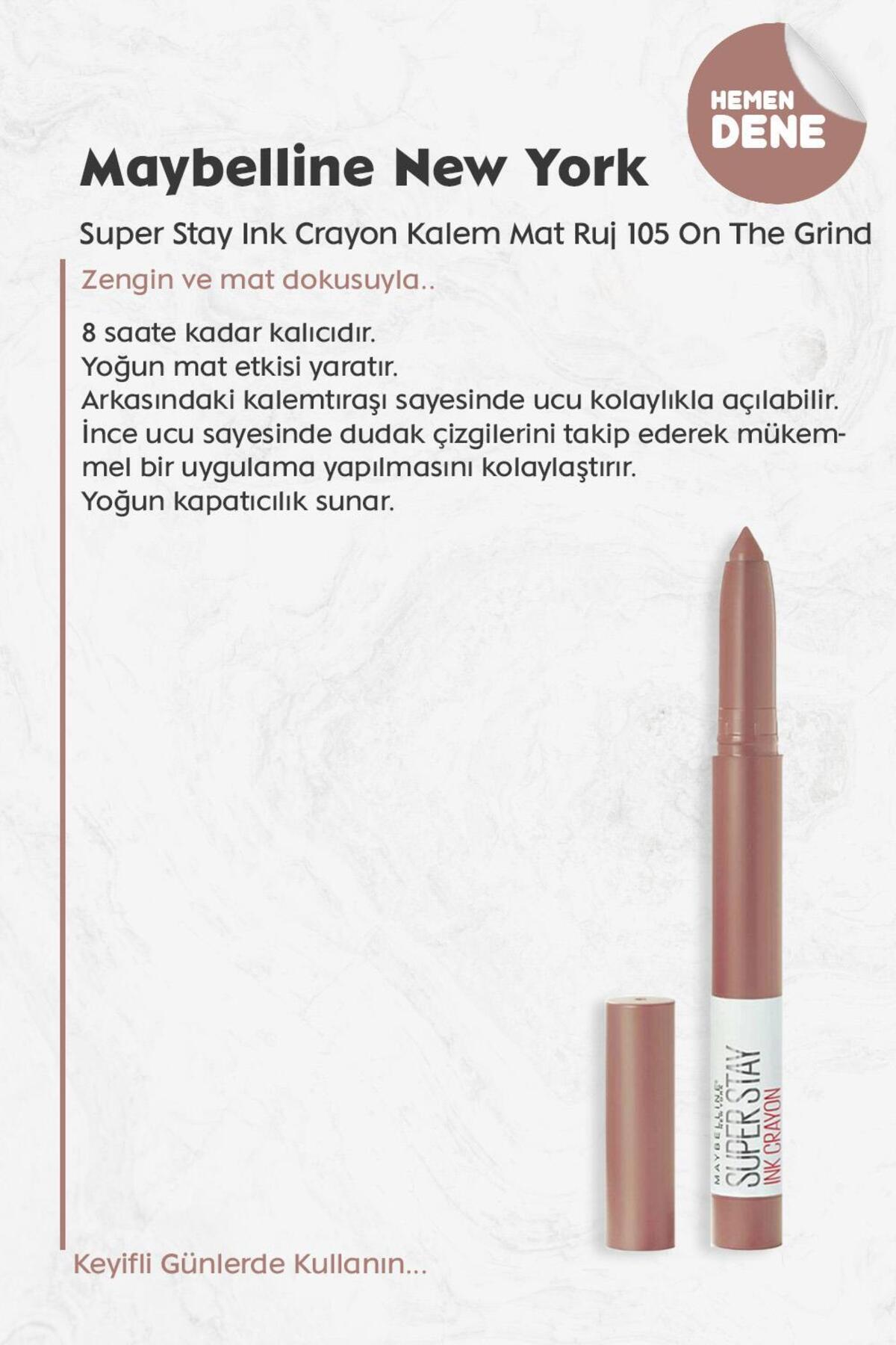 Super Stay Ink Crayon Mat Kalem Ruj 105
