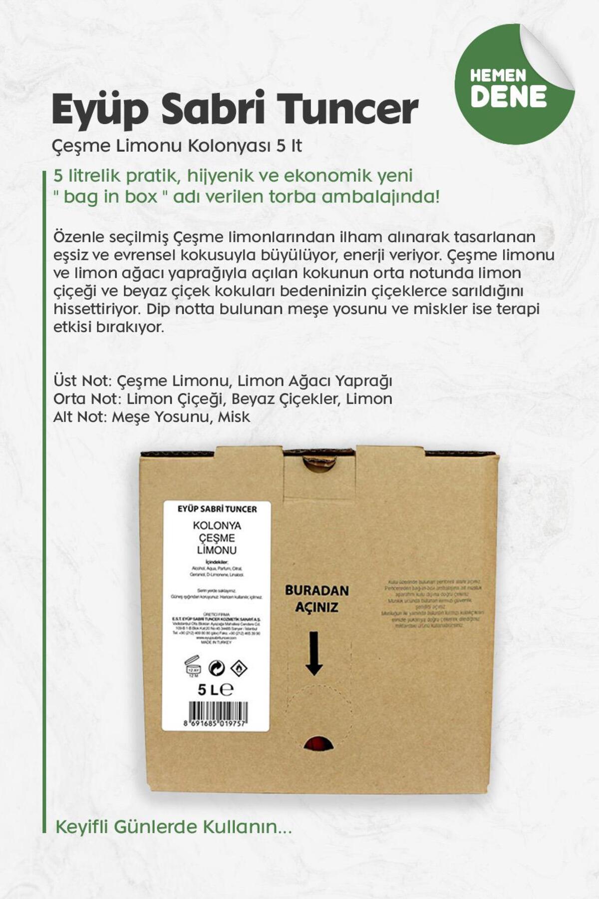 Çeşme Limonu Kolonyası 5 lt
