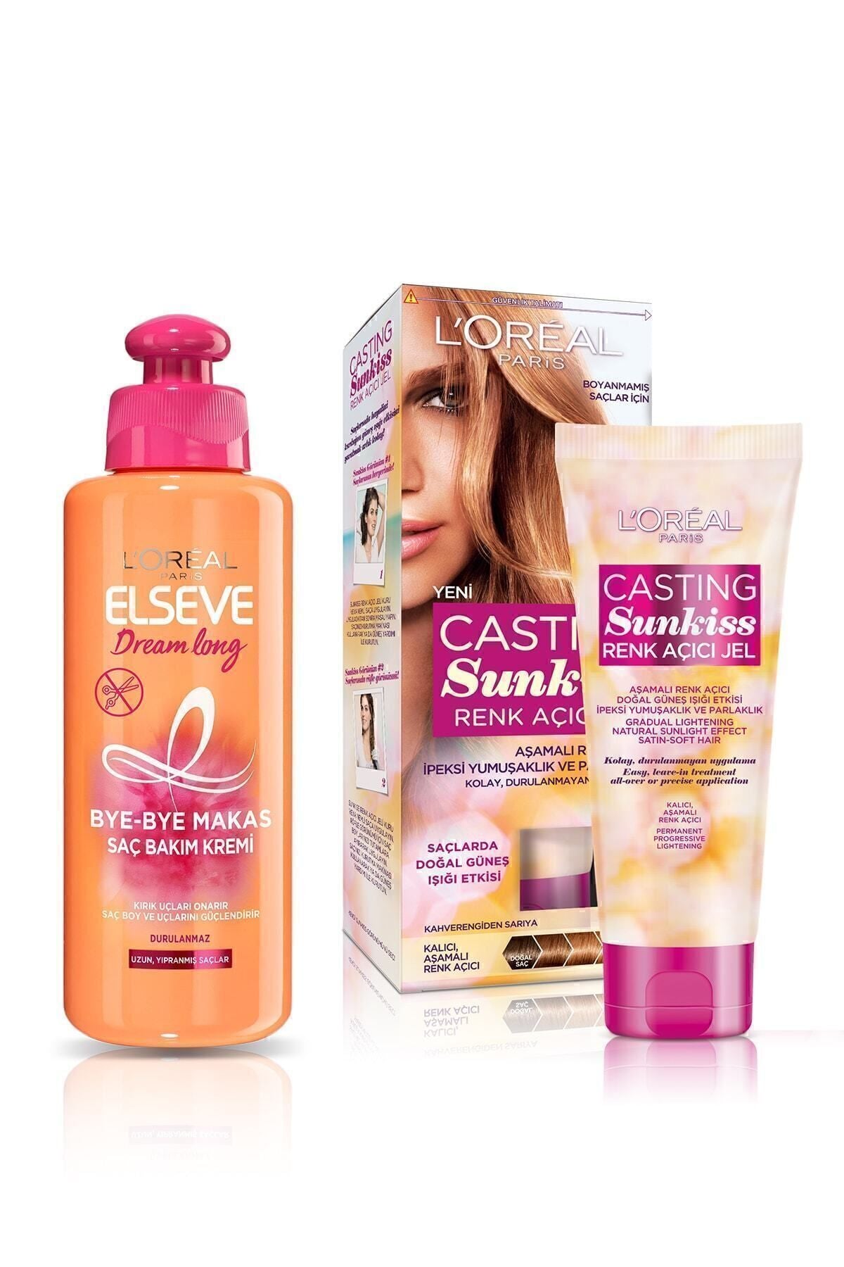 Elseve Casting Sunkiss Jelly 100 ml + Dream Long Bye-Bye Makas Saç Bakım Kremi 200 ml 36005227162973