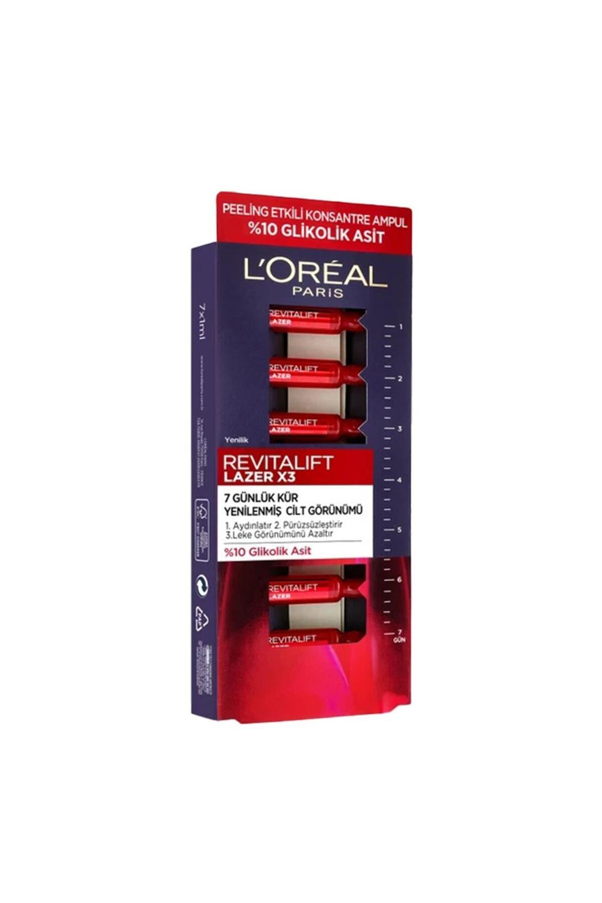 Loreal Paris Revitalift Lazer X3 Peeling Etkili 7 Günlük Ampül Kür