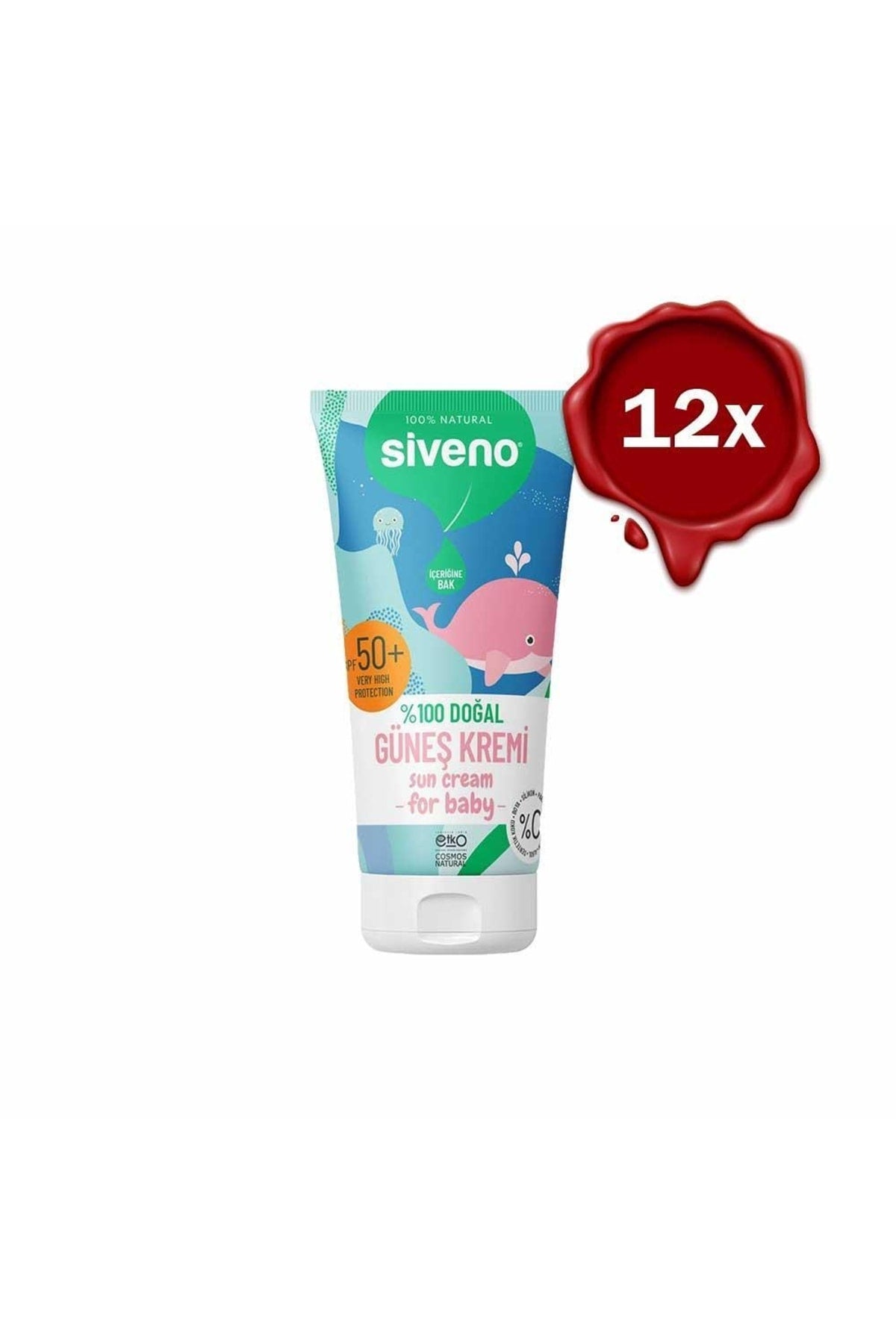 Bebekler Için Doğal Güneş Kremi 50 Spf 50 ml X 12