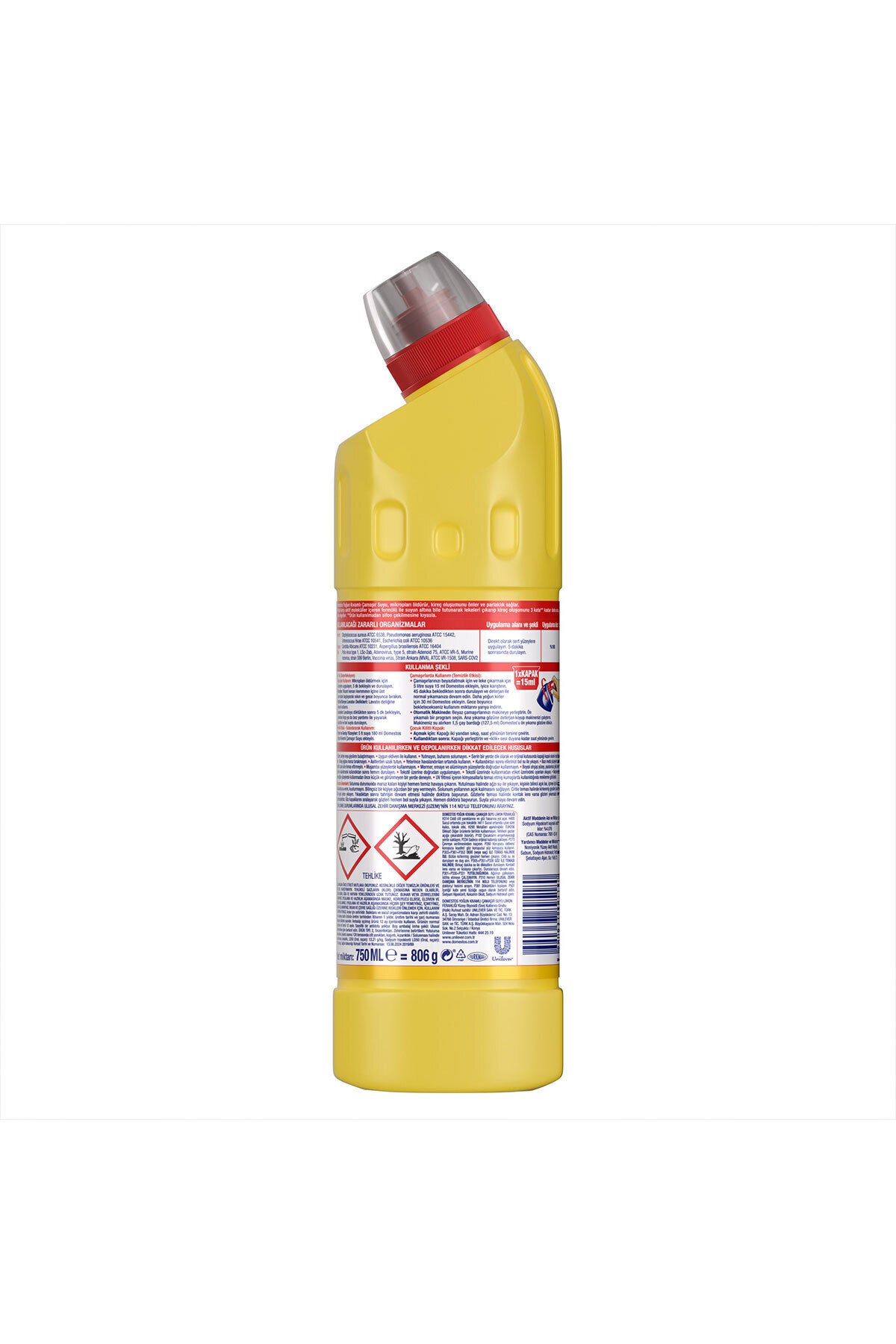Yoğun Kıvamlı Çamaşır Suyu Limon Ferahlığı 750 ml x6