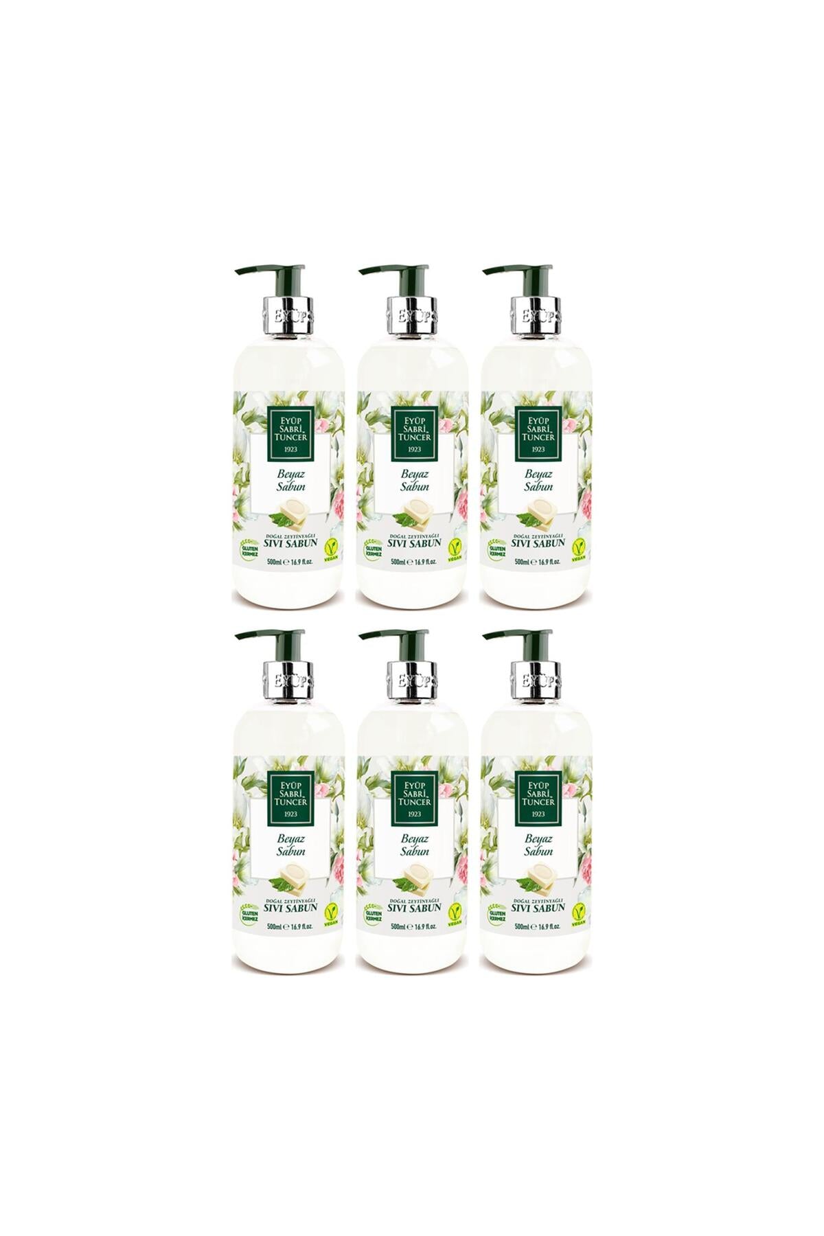 Beyaz Sabun Sıvı Sabun 500 ml x 6 Adet