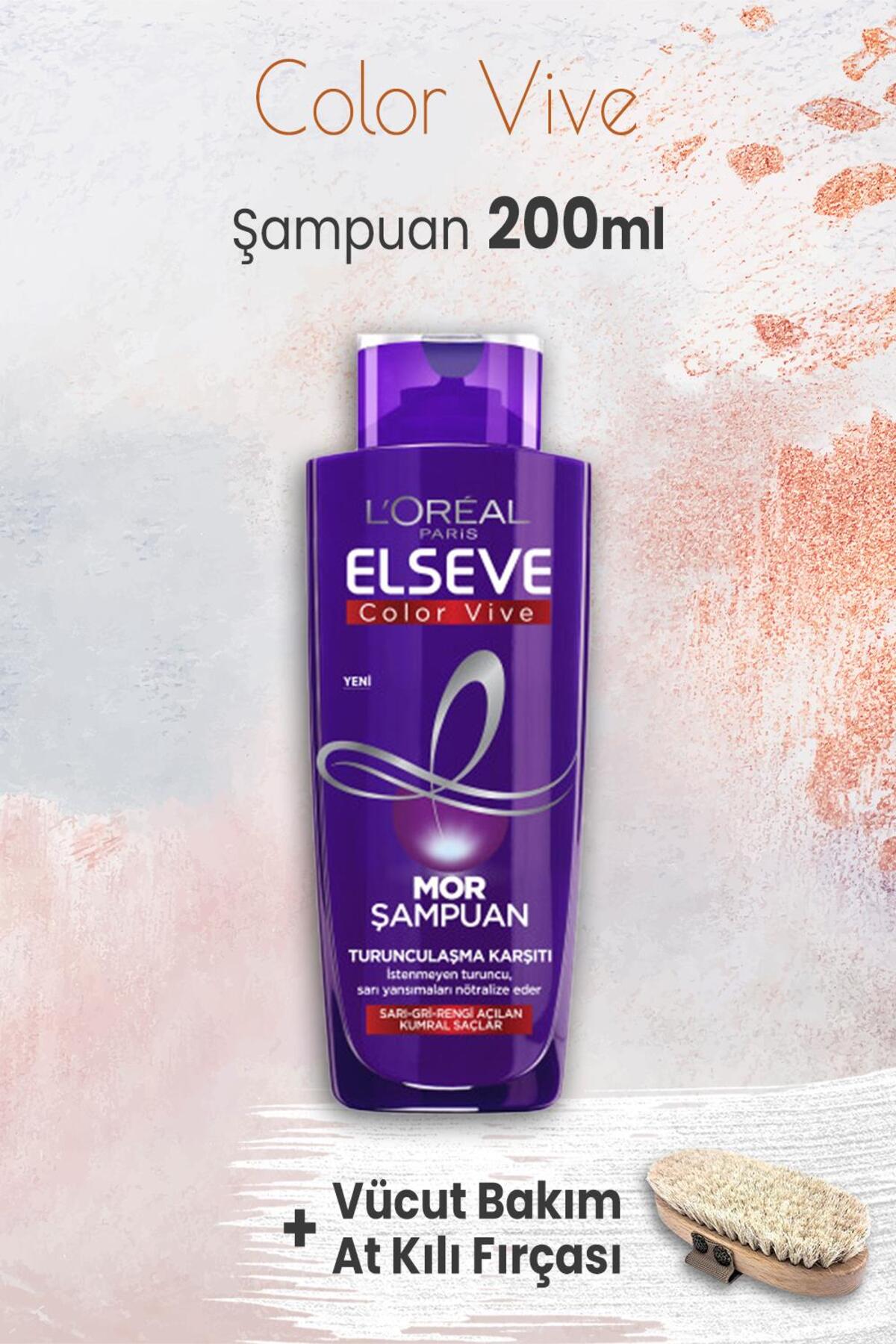 Color Vive Mor Şampuan 200 ml ve Vücut Bakım At Kılı Fırçası