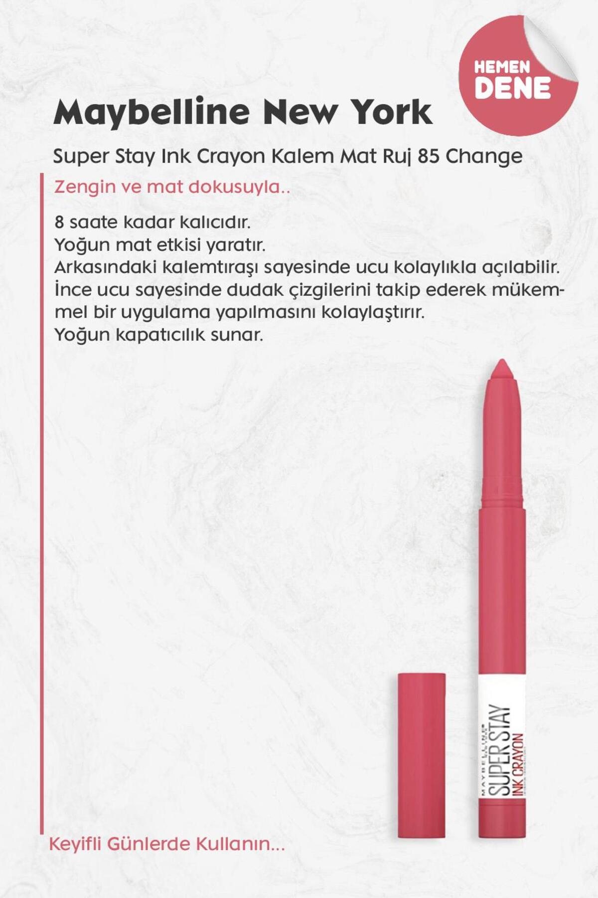 Super Stay Ink Crayon Mat Kalem Ruj 85
