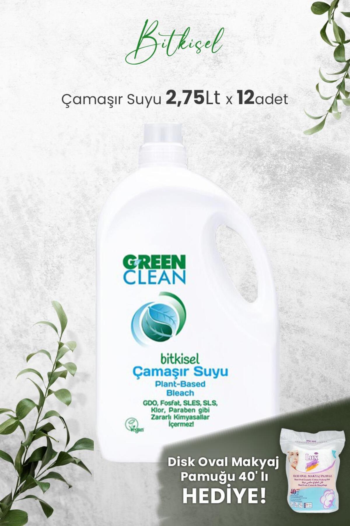 Bitkisel Çamaşır Suyu 2,75 Lt x 12 Adet ve Hediyeli