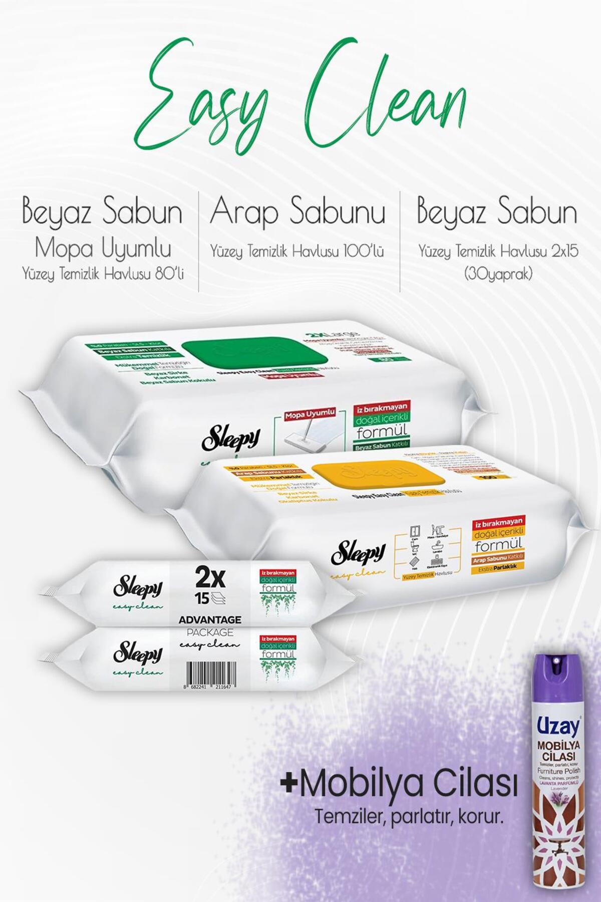 Easy Clean Yüzey Temizlik Havlusu Seti 7 ve Mobilya Cilası Lavanta