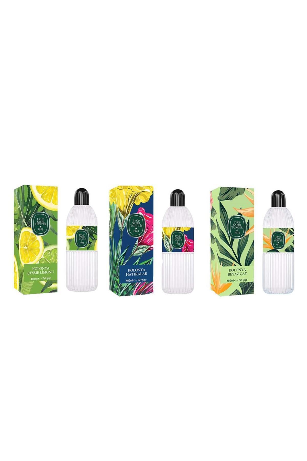 Kolonya Çeşme Limonu, Hatıralar ve Beyaz Çay Pet Şişe 400 ml