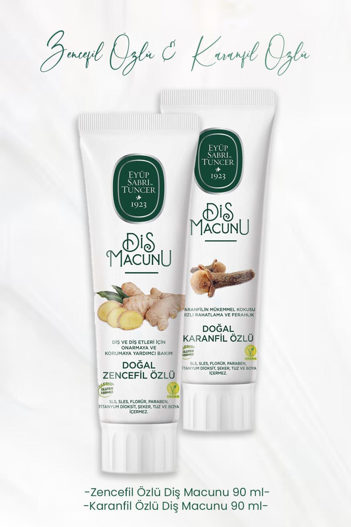 Diş Macunu Zencefil Özlü 90 ml ve Karanfil Özlü 90 ml