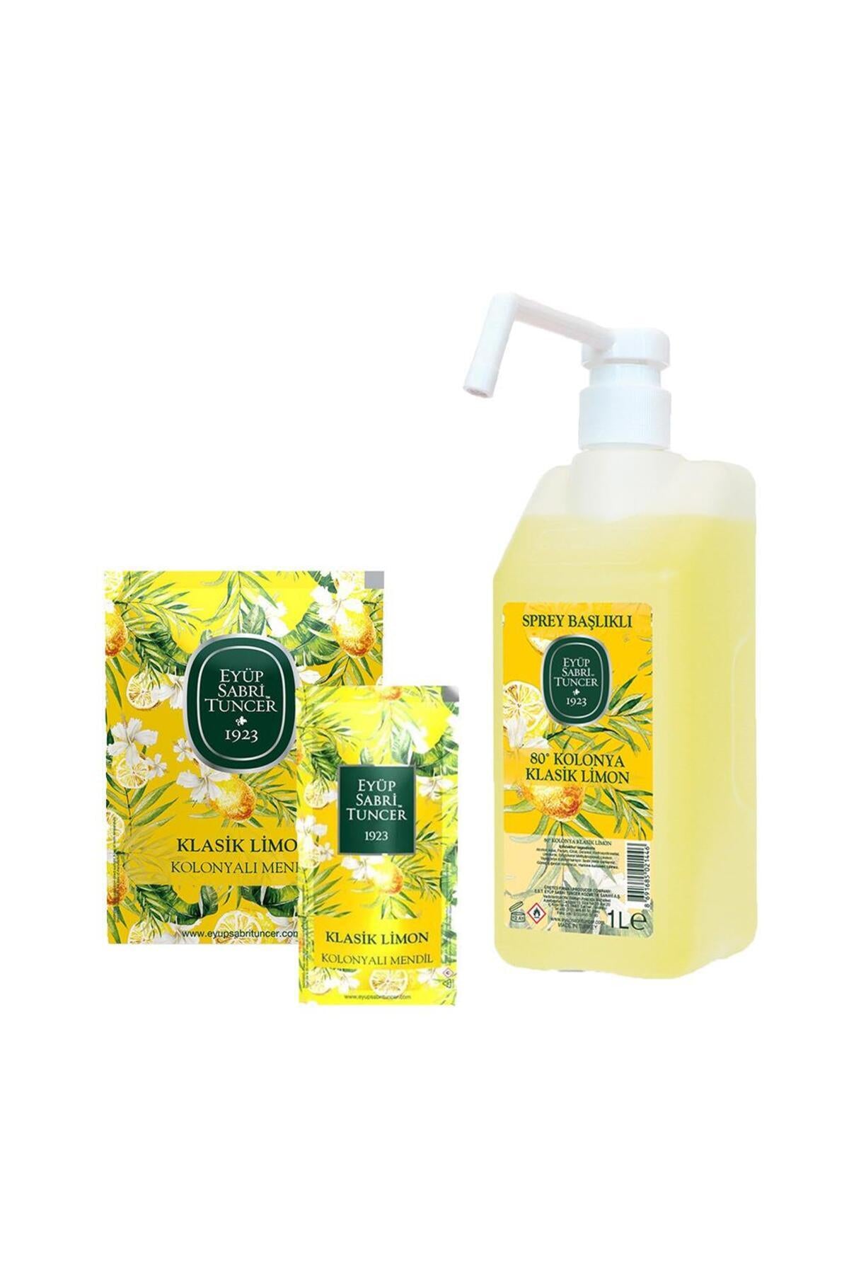 Klasik Limon Kolonyası Sprey Başlıklı, Kolonyalı Mendil 30' luk ve 150' lik