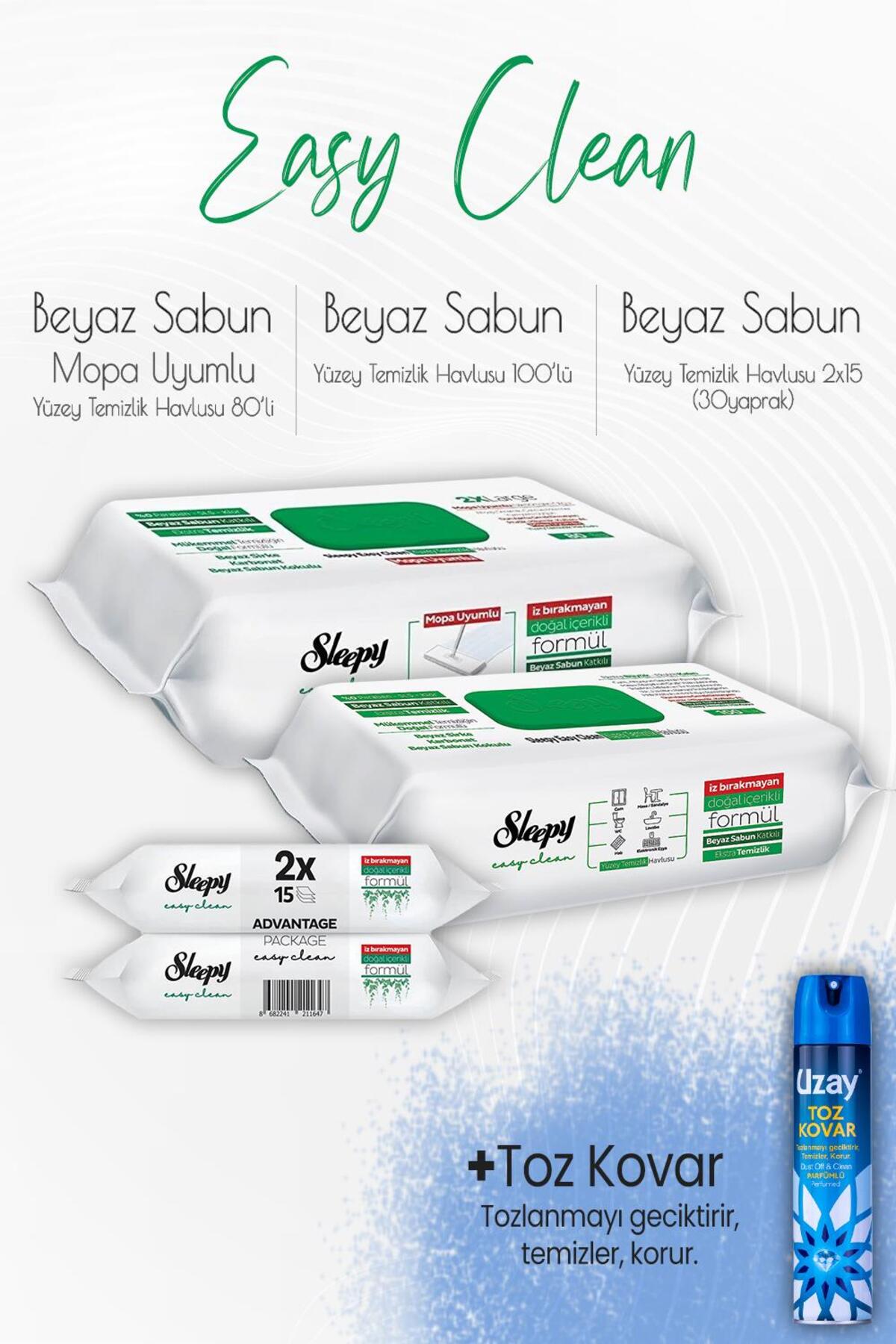 Easy Clean Yüzey Temizlik Havlusu Seti 4 ve Toz Kovar