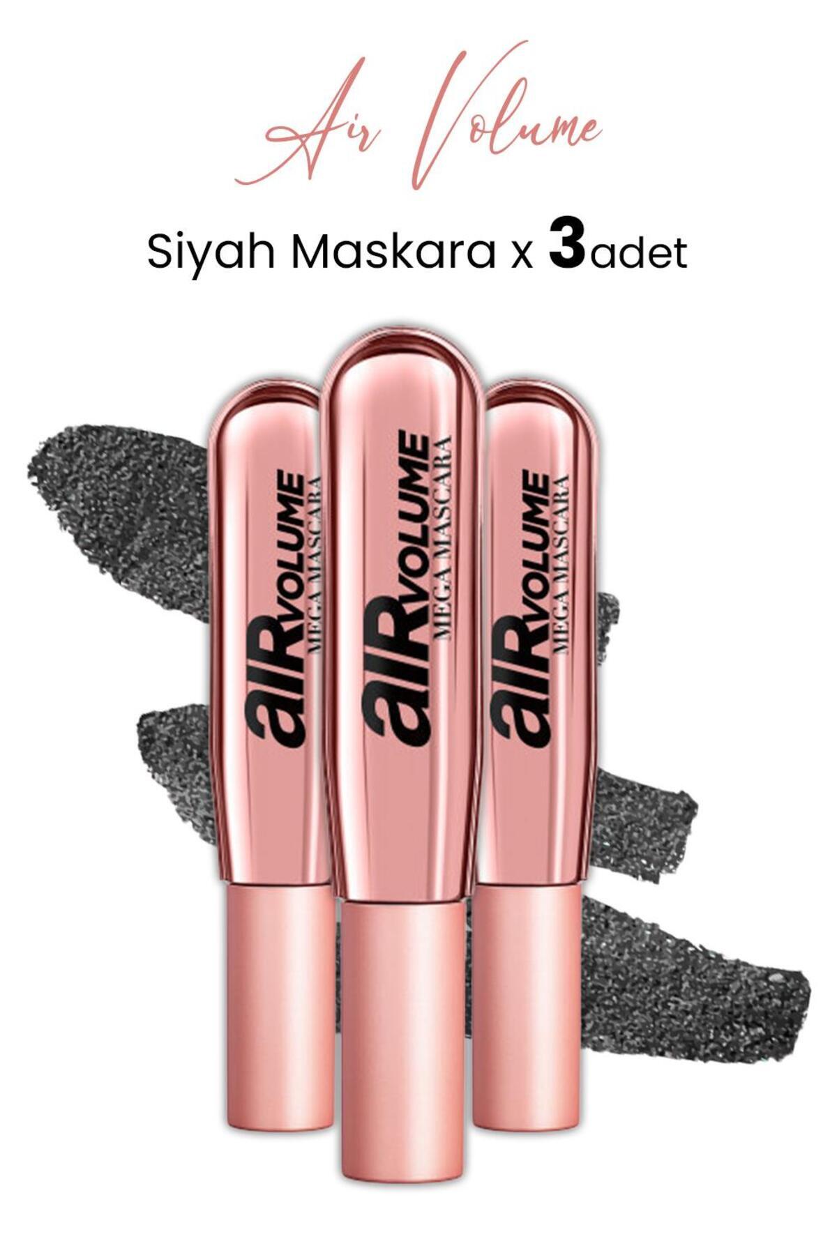 Air Volume Mega Maskara Siyah X 3 Adet