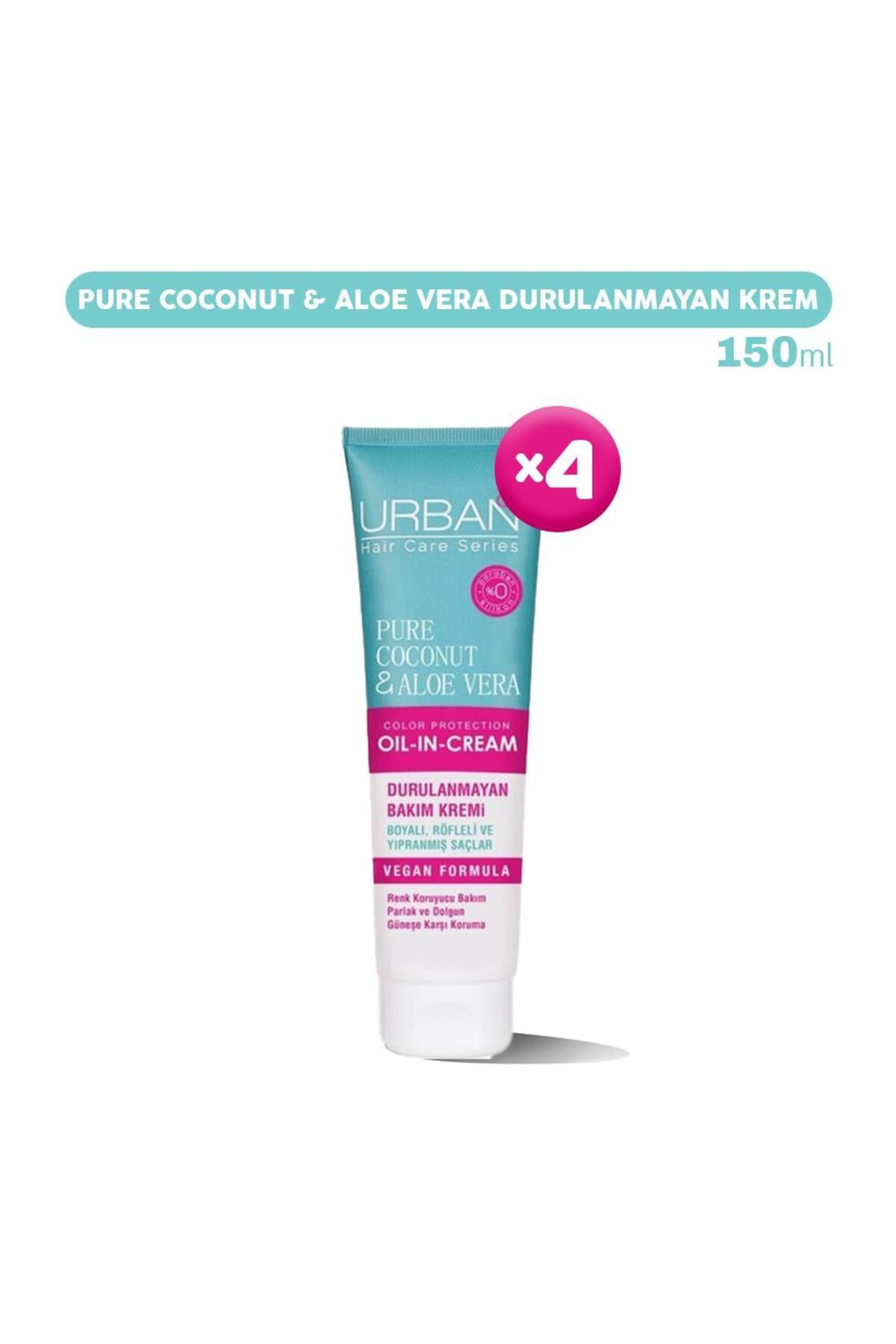 Pure Coconut & Aloe Vera Durulanmayan Bakım Kremi 150 ml X 4