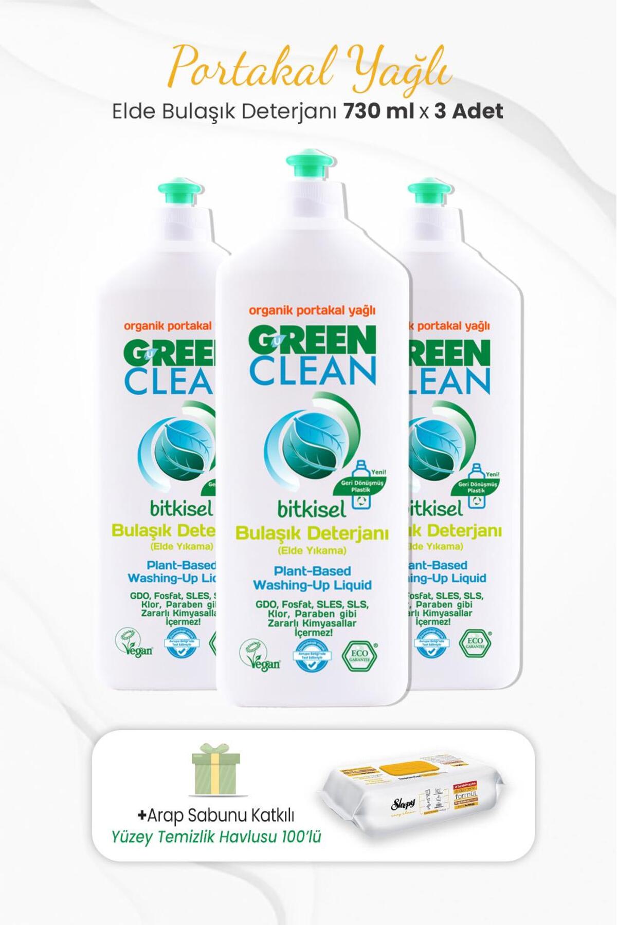 3lü Elde Bulaşık Deterjanı 730 ml ve Arap Sabunlu Temizlik Havlusu