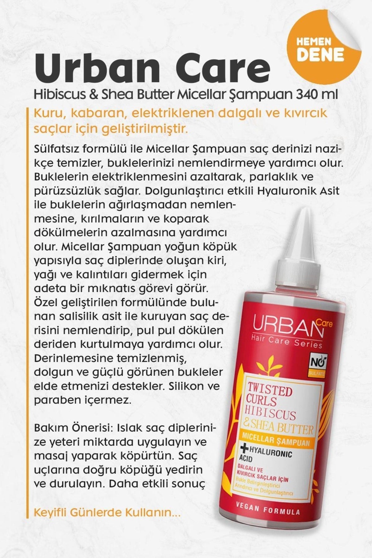 Hibiscus Ve Shea Butter Micellar Şampuan 340 ml