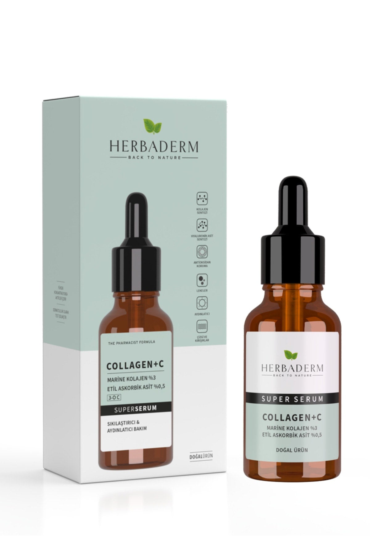 Süper Serum (COLLAGEN C MARİNE KOLAJEN %3 3-O-ASKORBİK ASİT % 0,5) Sık. Ve Ayd. 30 ml X2