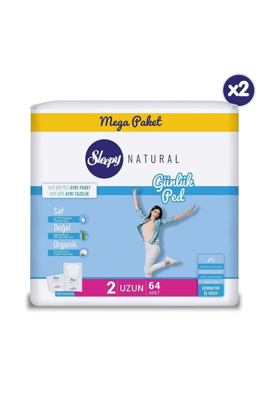 Natural Günlük Ped Uzun 2X64 Adet