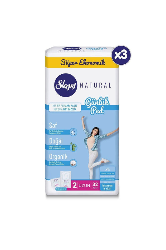 Natural Günlük Ped Uzun 3X32 Adet