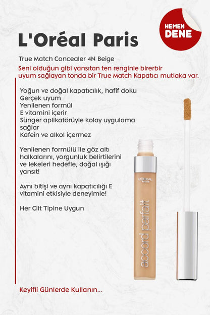Loreal Paris True Match Concealer 4N Beige