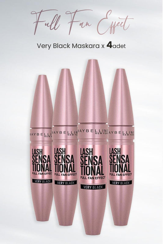 Maskara Full Fan Effect Very Black X 4 Adet