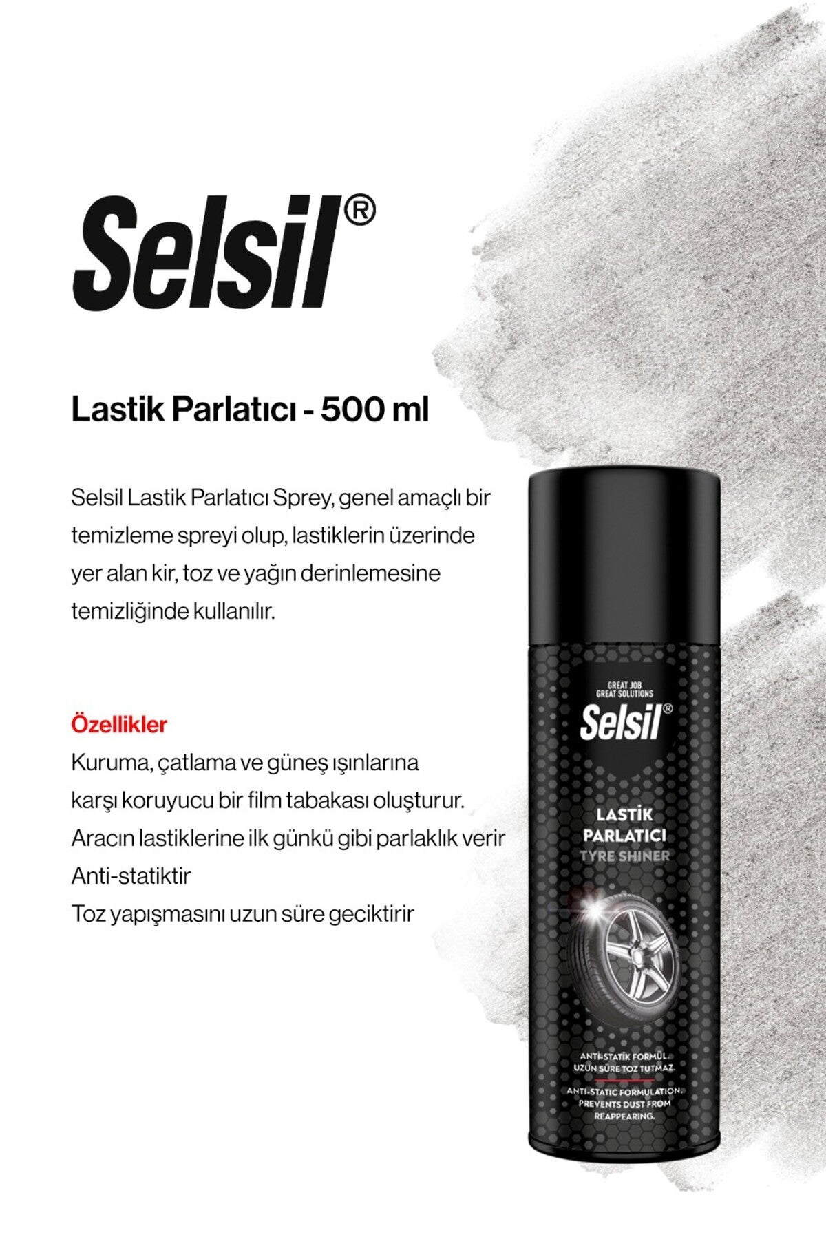 Lastik Parlatıcı 500 ml 2 adet ve ROSIE