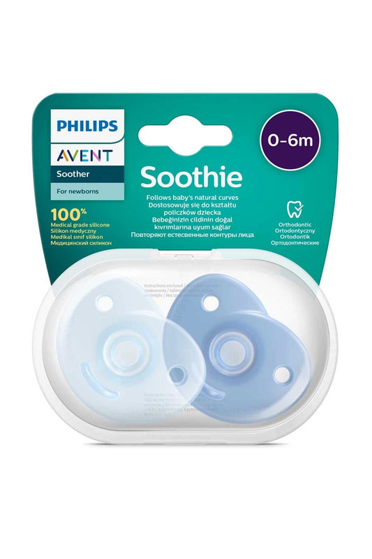 Philips Soothie Ortodontik Saklama Kutulu 2li Emzik 0-6 Ay - Erkek