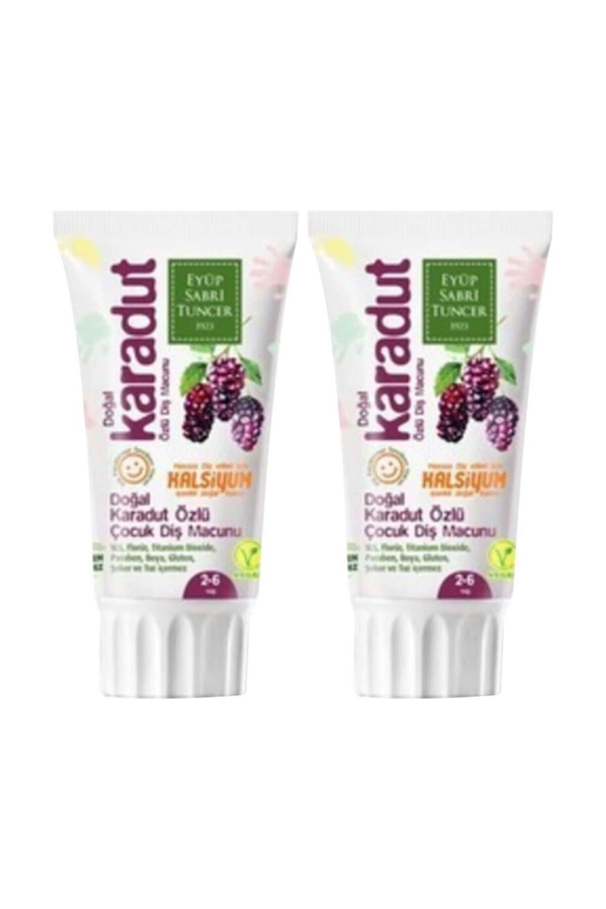 Doğal Karadut Özlü 2 - 6 Yaş Diş Macunu 60 ml x 2