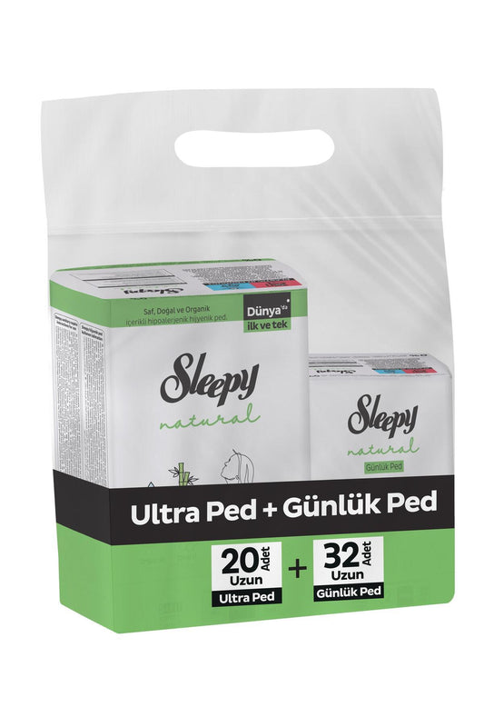 Natural Hijyenik Ped Uzun 20'li Günlük Ped Uzun 32'li