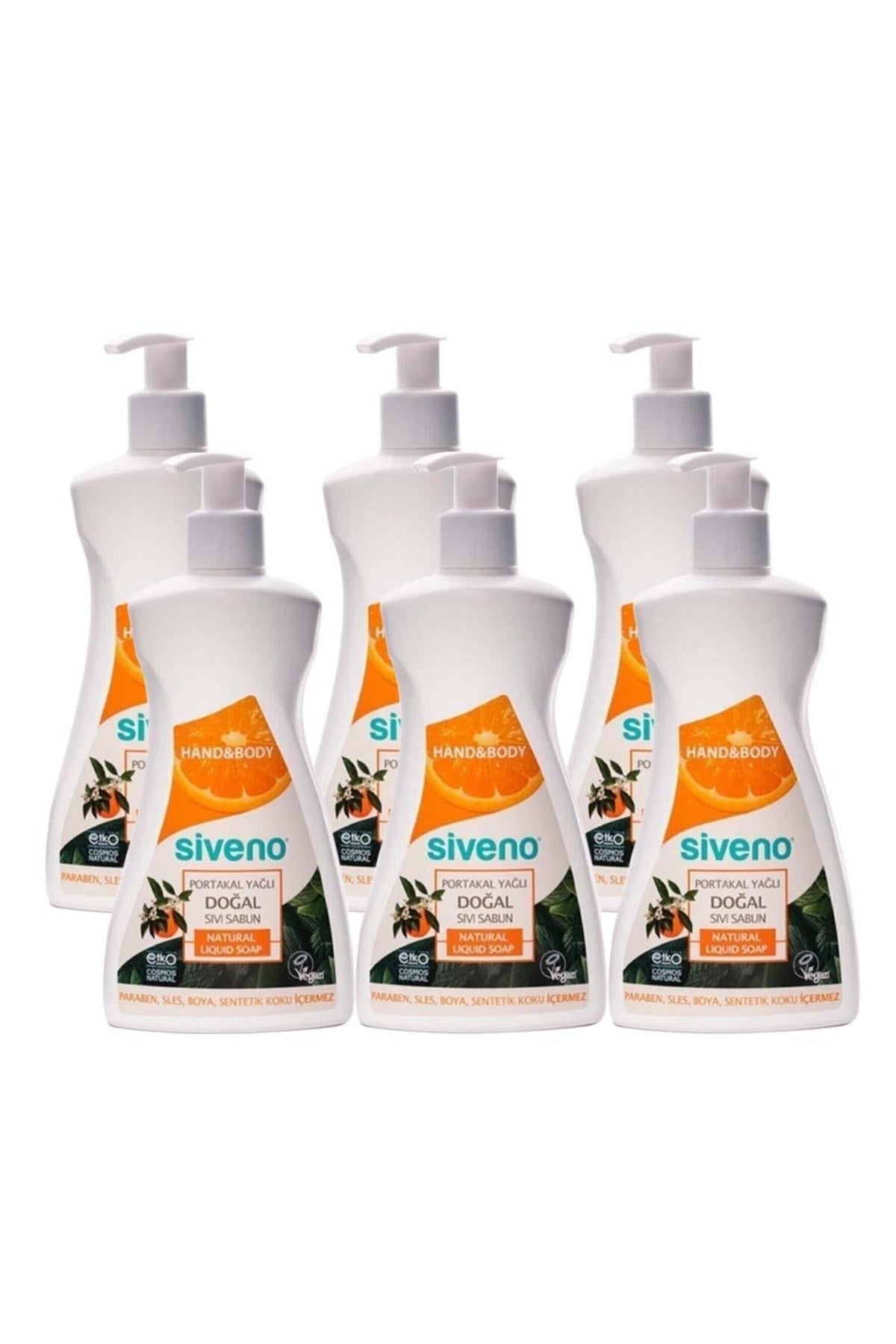 Portakal Yağlı Doğal Sıvı Sabun 300 Ml X 6
