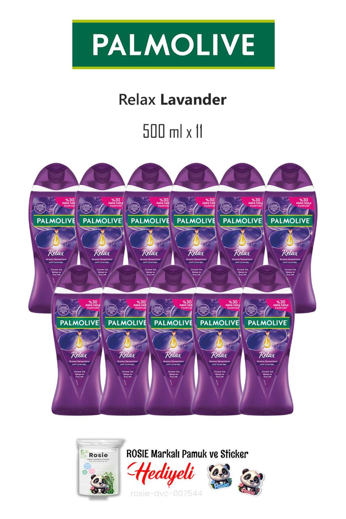 11 Adet 500 ml Relax Lavander Duş Jeli ve ROSIE