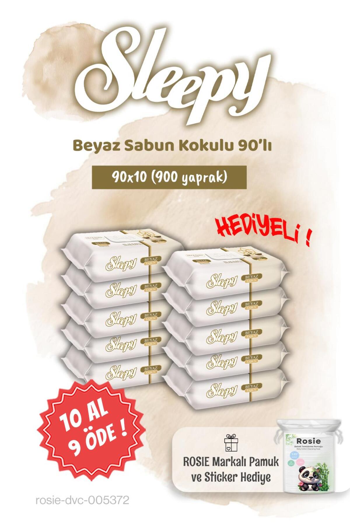10 AL 9 ÖDE Beyaz Sabun Kokulu Islak Havlu 90'lı ve Rosie