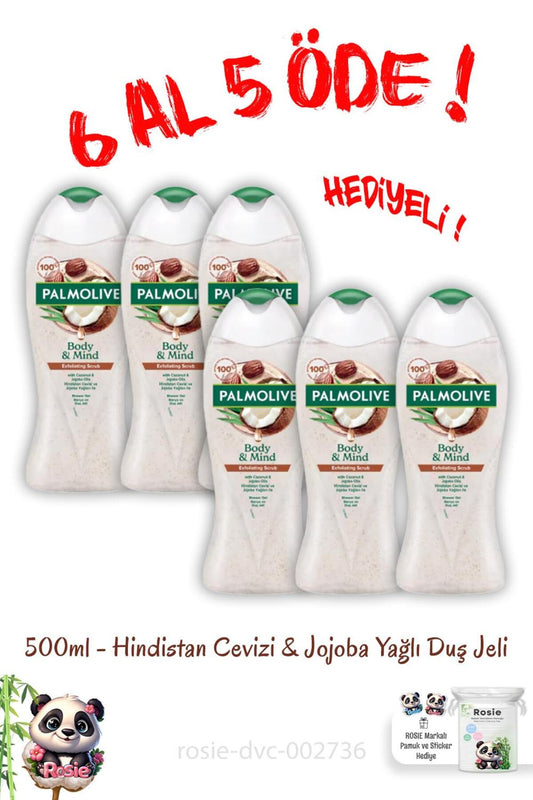 Body & Mind Hindistan Cevizi ve Jojoba Yağlı Duş Jeli 500 Ml 5 Al 4 Öde