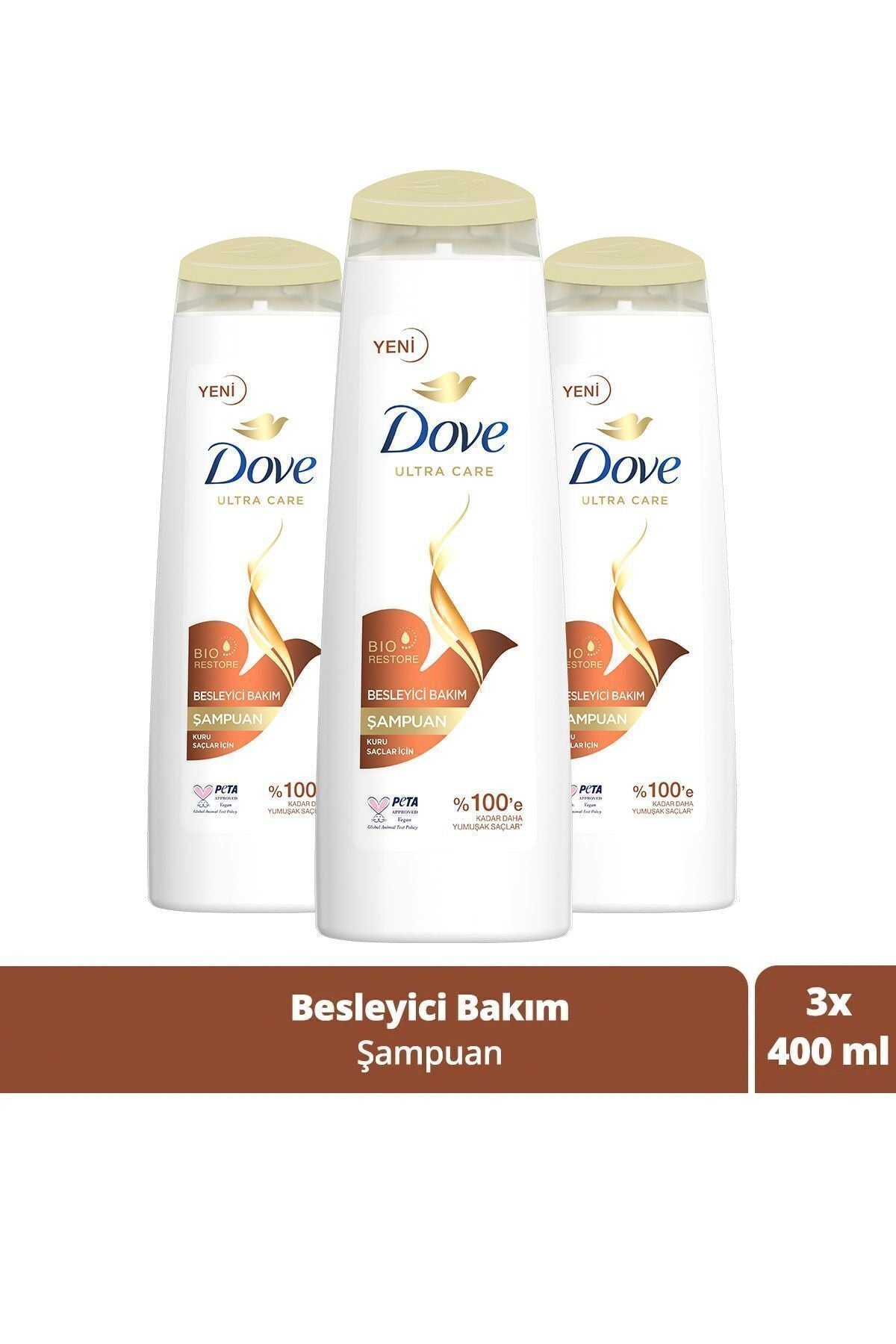 Ultra Care Saç Bakım Şampuanı Besleyici Bakım Kuru Saçlar Için 400 ml X3 Adet