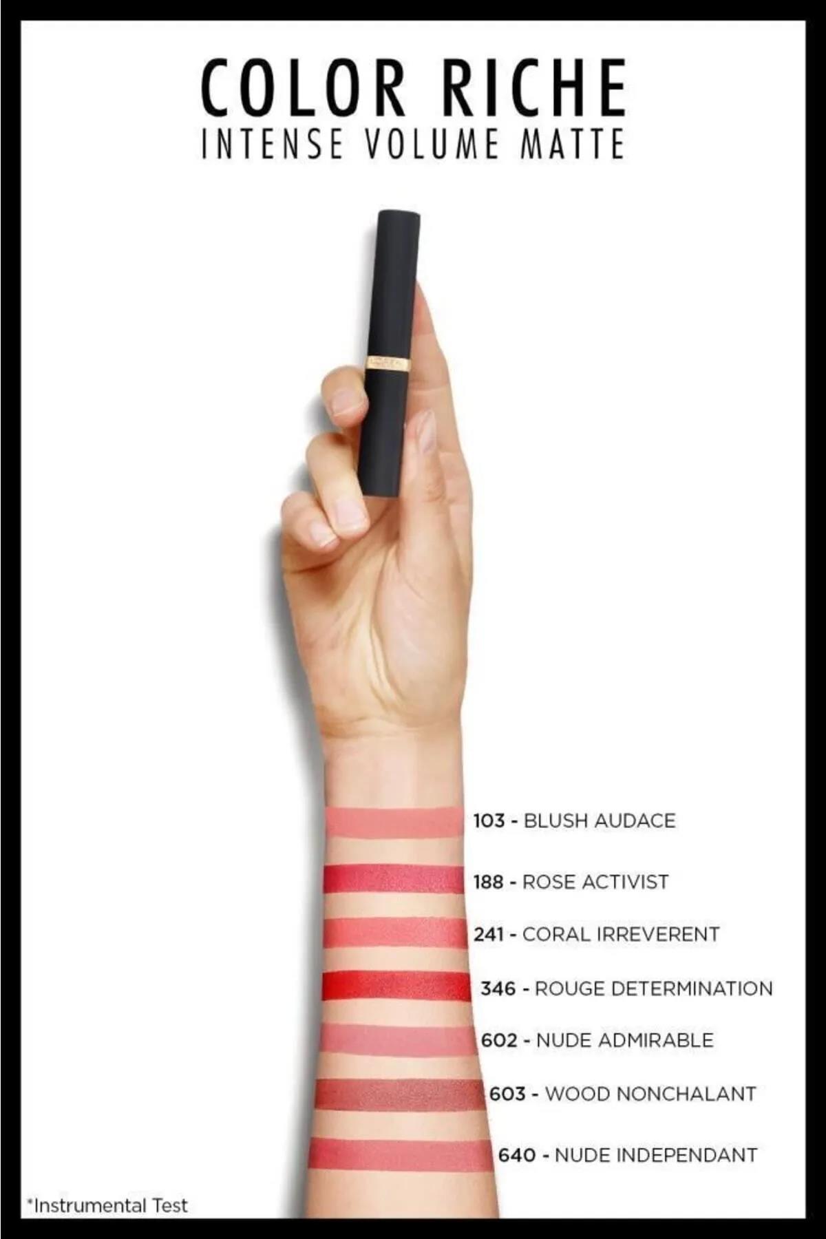 3 Adet Loreal Paris Color Riche Intense Volume Matte 103 Blush Audace ve ROSIE