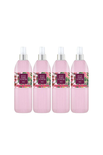 Japon Kiraz Çiçeği Kolonyası Silindir Pet Şişe Sprey 150 ML x 4 Adet