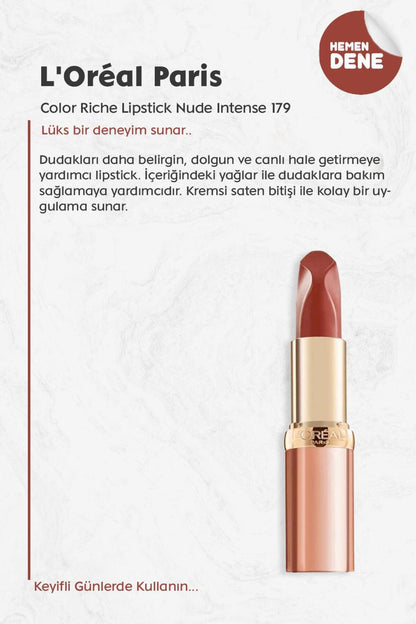 Loreal Paris Color Riche Ruj Nude Intense 179