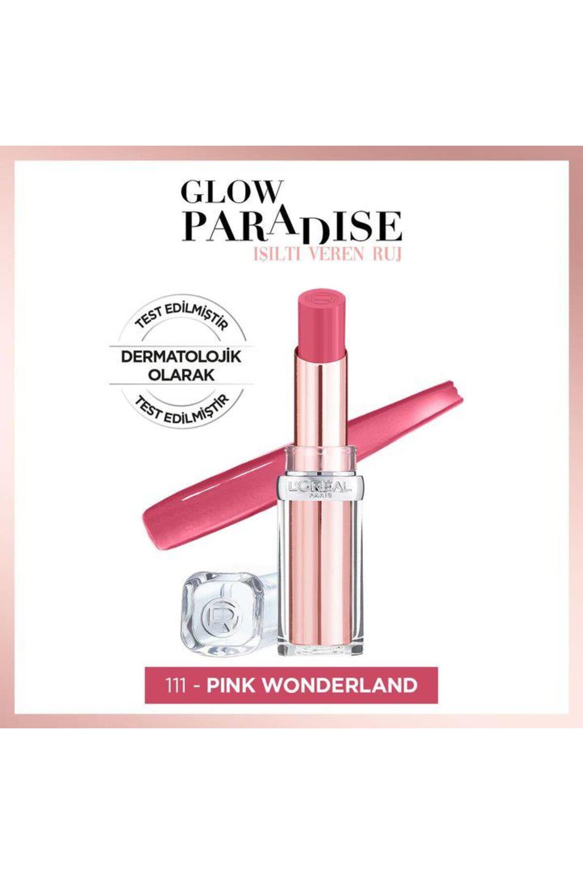 3 Adet Loreal Paris Glow Paradise Lipstick 111 Pink Wonderland ve ROSIE