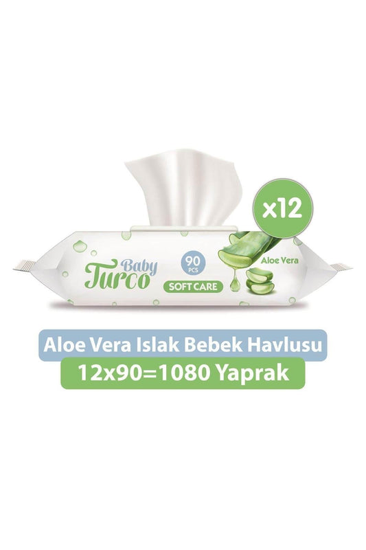 Aloe Veralı Kapaklı Soft Islak Mendil 90 Lı