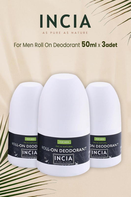 For Men Doğal Roll On Deodorant 50 ml X 3 Adet