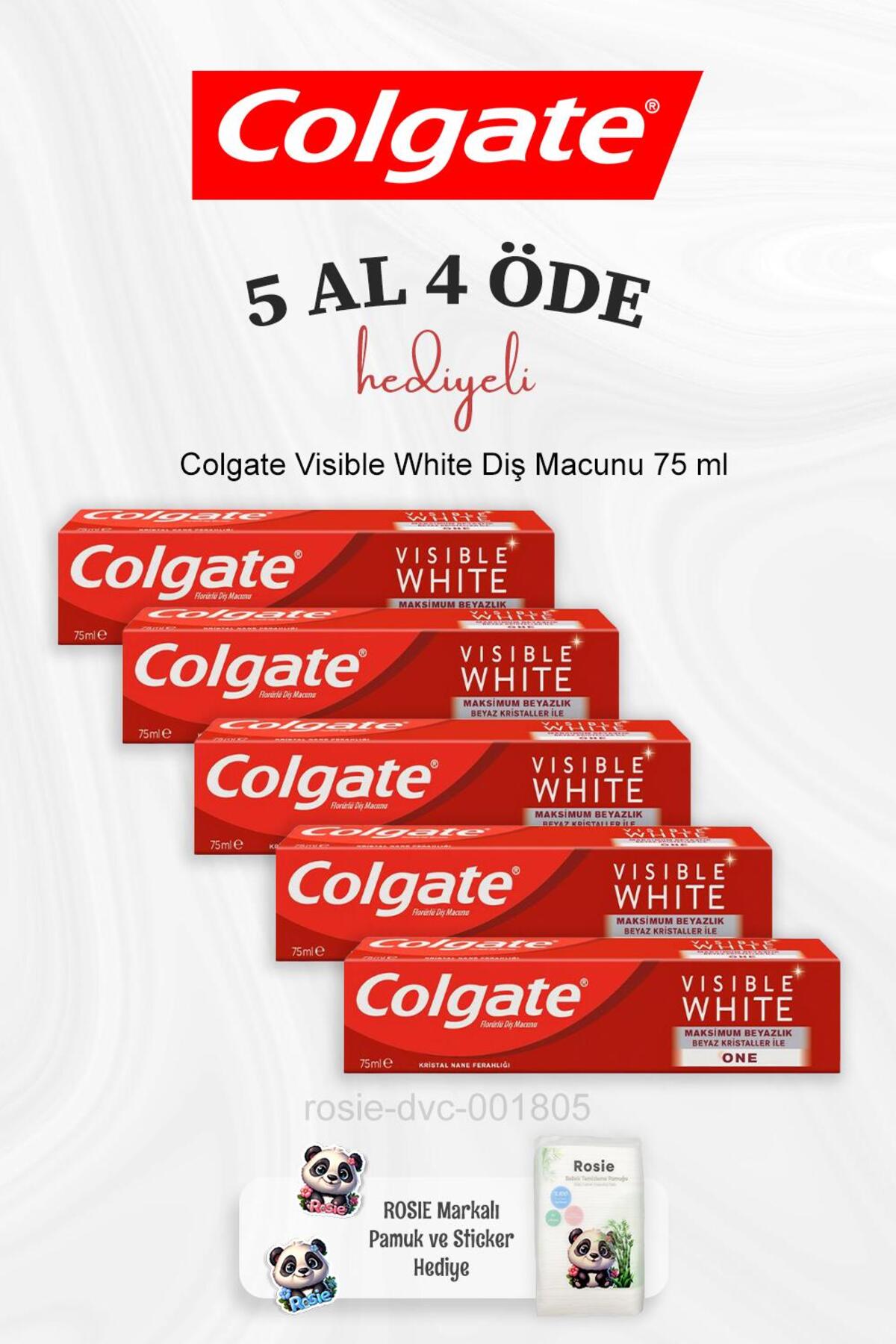 Visible White Diş Macunu 75 ml 5 Al 4 Öde ve Rosie Pamuk