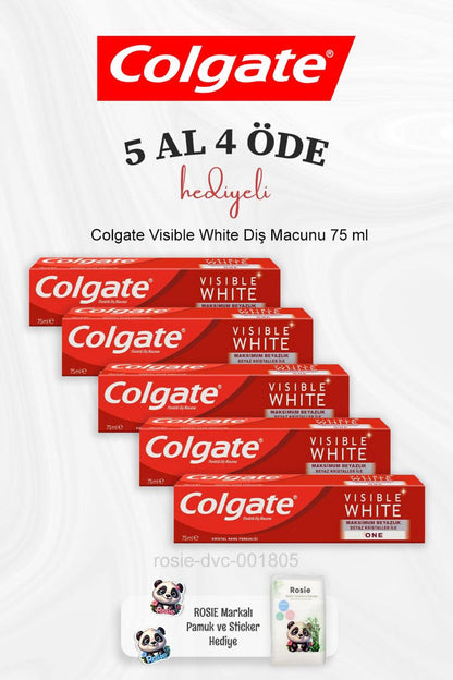 Visible White Diş Macunu 75 ml 5 Al 4 Öde ve Rosie Pamuk