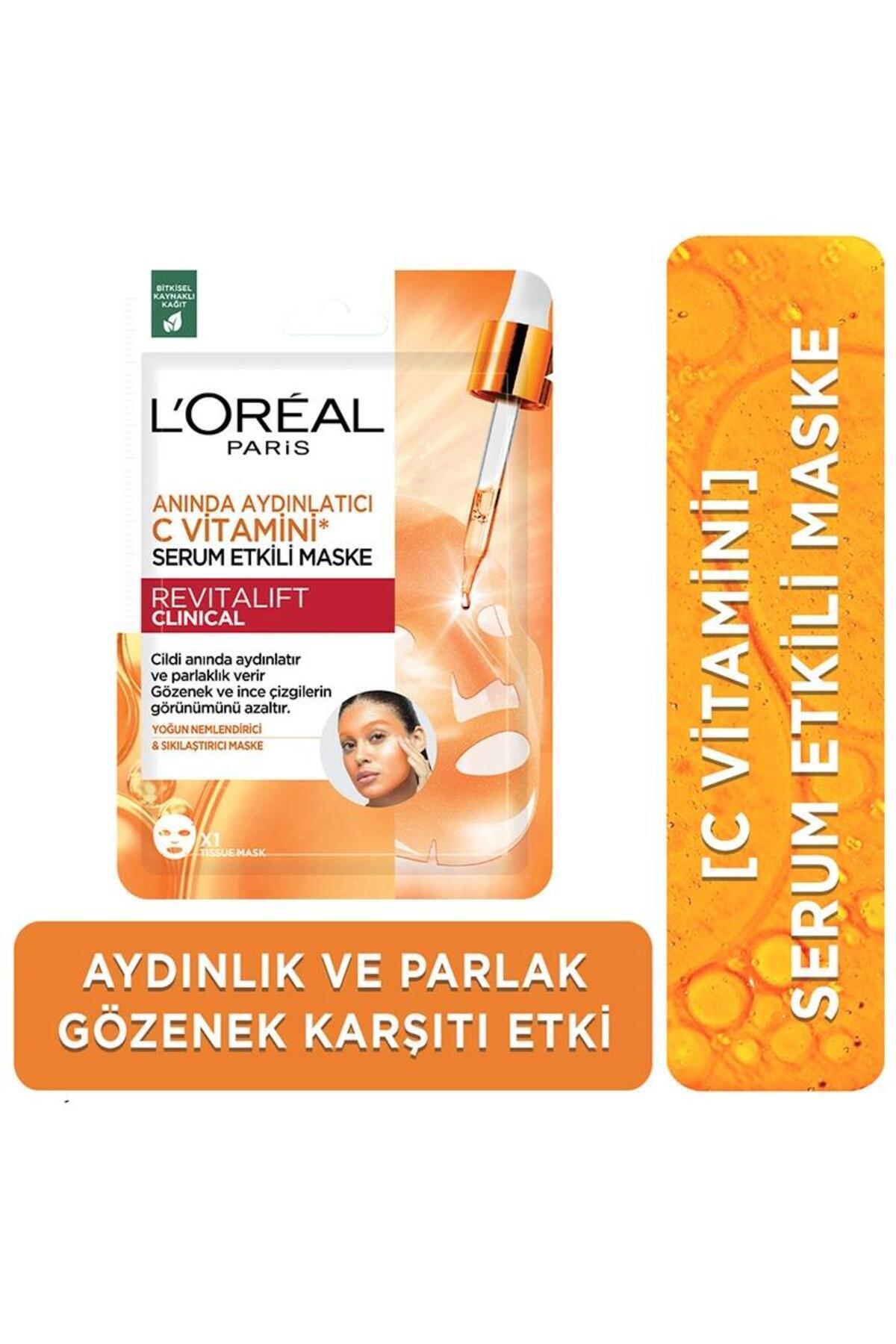 Loreal Aydınlatıcı C Vitamini Maske X 5 ve Micellar Makyaj Temizleme Suyu